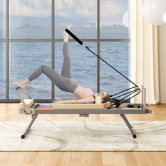 Pilates Reformer Machine For Home Gym Workout, Foldable Pilates Equipment