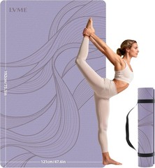 Large Yoga Mat 75.5×47.6×0.4 Extra Wide Thick TPE