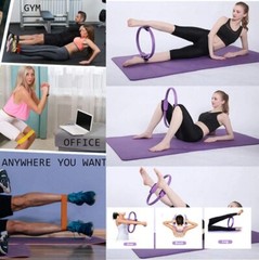 Pilates Ring Circle Set – Workout at Home Workout Equipment Women – Booty Bands