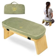 Meditation Bench – , Foldable & Ergonomic Meditation Stool – Sturdy Prayer Be…