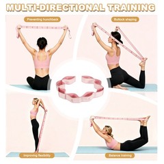 Fitness Resistance Bands, 8-Section Number Stretch Band 2 Pcs & Light Pink