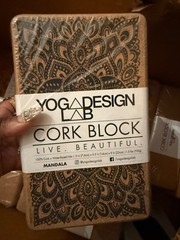 BRAND NEW – Yoga Design Lab – Cork Yoga Block in Mandala Black Limited Edition