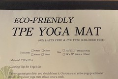 New/No Tags Eco-Friendly TPE Yoga Mat 24″ x 72″ Latex Free & P V C Free .