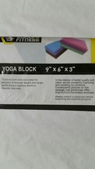 Series 8 Fitness Yoga Block Blue & Black New 9x6x3