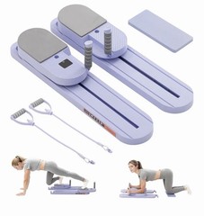 COSIEST Pilates Board, Foldable Pilates Reformer Set with Resistance Bands