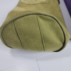 Vtg Gaiam Purple Anti Slip Yoga Mat Green Canvas Carry Bag Pilates Fitness