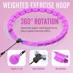 Weighted Hula Circle Hoops for Adults Weight Loss, Infinity Fitness Hoop Plus…