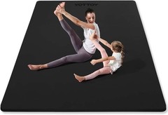 YOTTOY Large Yoga Mat (75 * 52 * 1/2inch),Extra Wide TPE 75*52*1/3inch, Black