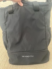 Beyond Yoga Convertible Gym Bag Backpack Black Tote Weekend Bag