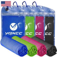 Yqxcc Cooling Towels 4 Pack 47X12 Ice Cool For Neck Microfiber Soft Breathable