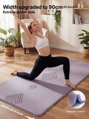 Large yoga mat,73’x35.5’x0.4’,extra thick and wide,10mm pilates mat,non-slip …