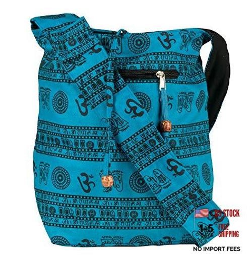 Blue Patchwork Handmade Crossbody Large Hobo Shoulder Bag Hippie Boho Fashion