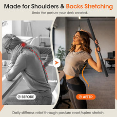 Yoga Stick, Upgraded 5Ft Sturdy Steel Mobility Stick, Adjustable Exercise Equipm