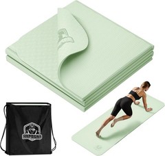 HAPBEAR Foldable Non-Slip TPE Yoga Mat, 72x24in, Eco-Friendly, For Travel
