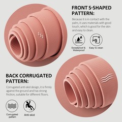 Gruper Yoga Mat Non Slip, 72″L x 24″W x 0.24*24*72 Inches, Pink