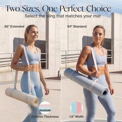 Thick and Comfy Yoga Mat Strap – Adjustable and Multi-Purpose 64 In Carrier