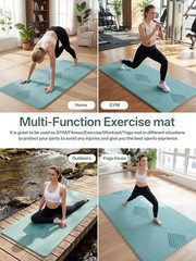 Large yoga mat,73’x35.5’x0.4’,extra thick and wide,10mm pilates mat,non-slip …