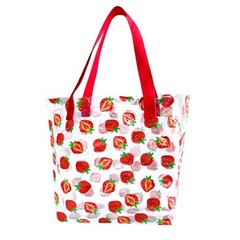 Kasepie 1 piece Strawberry pattern Large clear Tote work bags Strawberry 5275-7