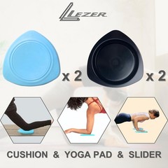 2 IN 1 Yoga Knee Pad Slider, Core Gliding Disc, Extra Thick Yoga Mat, Cushion…