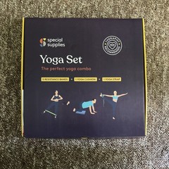 Yoga Set Combo, 5 Resistance Bands, 1 Yoga Cushions, 1 Yoga Strap