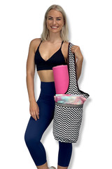 Yoga Mat Carrying Tote Bag with Large Size Pockets | Fit Most Size Mats