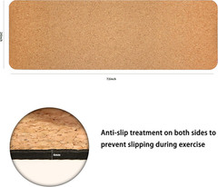 Luxury Cork Yoga Mat – Natural Organic Cork & Eco-Friendly TPR – Perfect Size (7