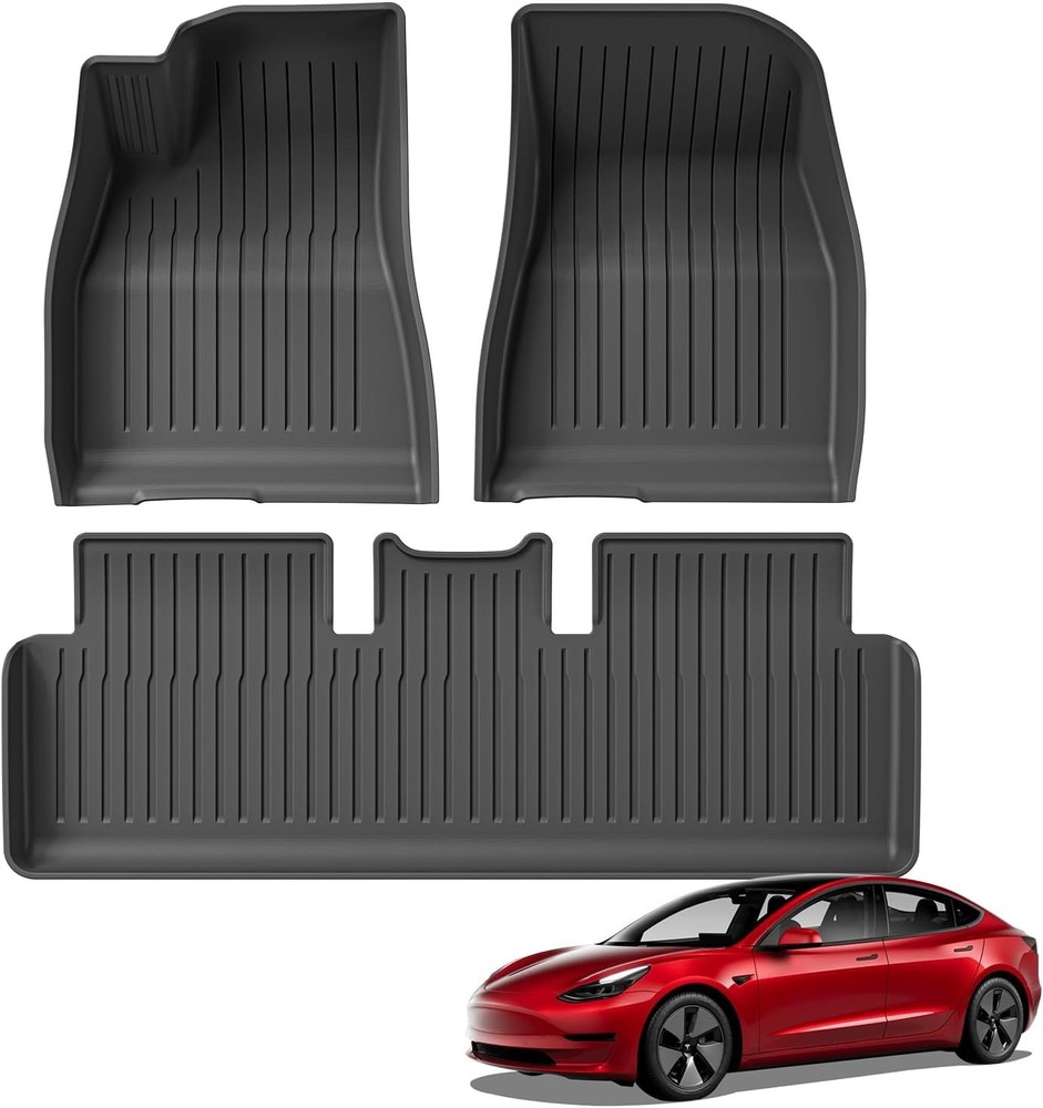 Floor Mats for Tesla Model 3 Highland 2024 2025 2026 All Weather TPE Floor Li…
