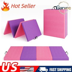 Exercise Mat 6x2ft 4-Fold Gymnastics Thick Tumbling Mat with Handles for Home Gy