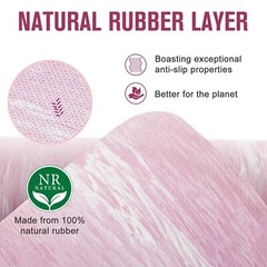 UMINEUX Extra Thick Yoga Mat, 2/5 Inch (10MM), Natural Rubber and TPE Non Sli…