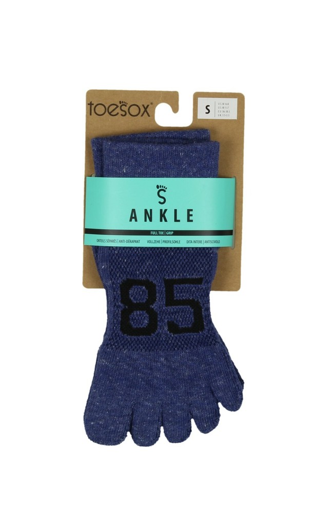 TOESOX Full Toe Ankle Grip Jersey Socks Men’s sz (5-7) Women’s sz (6-8)