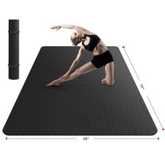 Extra Large Yoga Mat – 72″x48″x8mm (1/3 inch), Non-Slip, Durable,Thick Wide E…