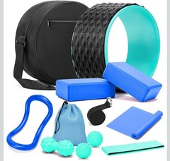 12 In 1 Yoga Wheel Set, Wheel Foam Roller for Back Pain & Stretching