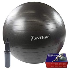 RevTime Pelota de gimnasio ultra gruesa antiestallidos de 25.6 in con bomba de