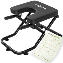 BODY RHYTHM Foldable Yoga Headstand Bench, Yoga Inversion Chair, Headstand Tr…
