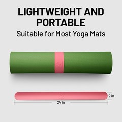 Yoga Mat Strap Slap Band, One Snap Keeps Mats Tightly Rolled, Heavy-Duty Clas…