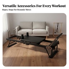 1 Core Trainer Foldable Pilates Machine Home Gym Gear Pilates Reformer Set