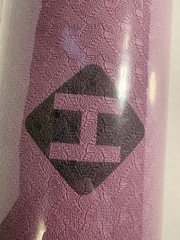 Purple Non-Slip Yoga Mat with Pattern for Unisex Adults