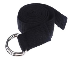 EVA Yoga Block Black High Density Easy Grip and Black Resistance Yoga Strap