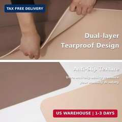 Wide Yoga Mat-80cm Non Slip Extra Thick 1/3” Fitness Exercise Mat TPE Material