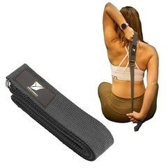 Organic Cotton Yoga Strap-Belt. Sturdy and secure with D-Ring Buckle 