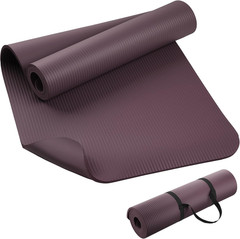 Extra Thick NBR Yoga Mat for Women & Men, 10Mm Thick, 72”X24” Large Exercise Mat