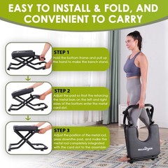 BODY RHYTHM FoldableYoga Headstand Bench, Yoga Inversion Chair, Headstand Tra…