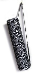 Black Floral Yoga Mat Carrier Bags Hippie Mandala Cotton Bag With Shoulder Strap