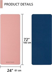 BEAUTYOVO 72” x 24” x 1/3” (Regular Version), Cherry Pink & Navy Blue