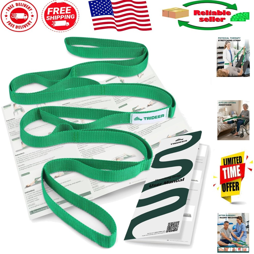 Non-Elastic PT-Style Stretching Strap & Leg Lifter – Enhance Your Flexibility