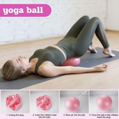 13 Piece Pilates Ring Set, Includes Pilates Ring, Yoga Ball, Fitness Band, Tension…