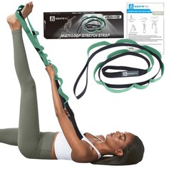 Half-Elastic Stretch Straps with 11 Loops, Stretching Strap for Physical Ther…