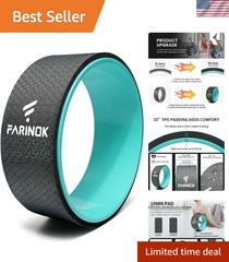 13” Back Roller Yoga Wheel with Padding for Comfort & Stability