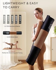 Large Cork Yoga Mat – 72″X36″ Wide Non-Slip for Home Workout, Yoga, Pilates