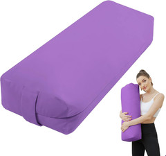 Rectangular Yoga Bolster Pillow, Meditation Pillow for Yin & Restorative Yoga, F